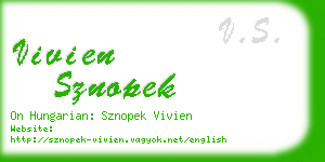 vivien sznopek business card